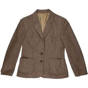Oscar de la Renta Vintage Blazer Jacket with Leather Buttons